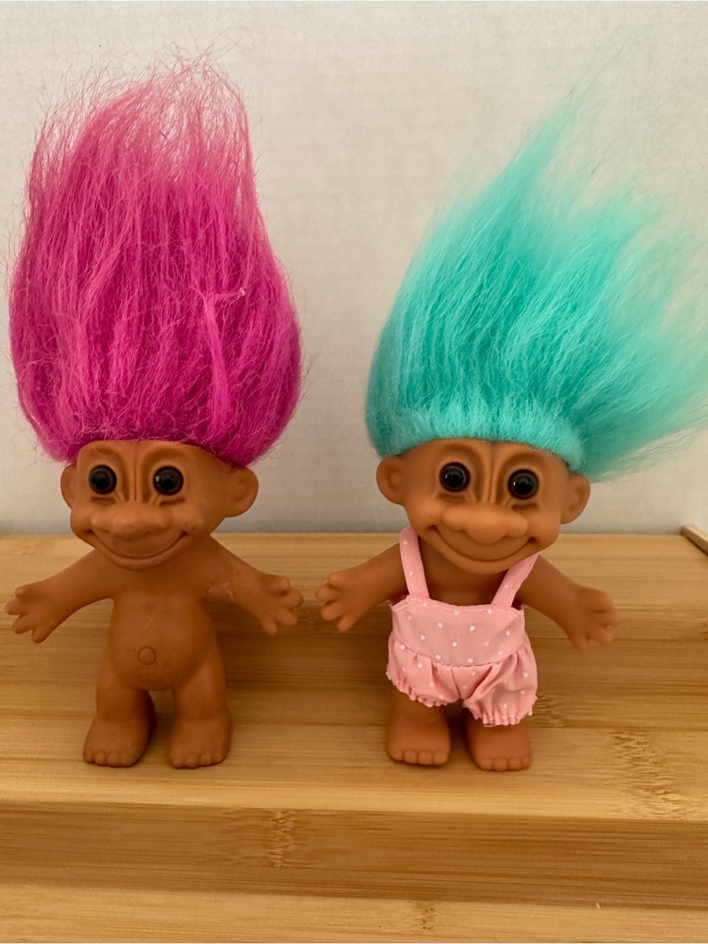 Russ Vintage Troll Dolls with Bright Pink and Teal Hair #11